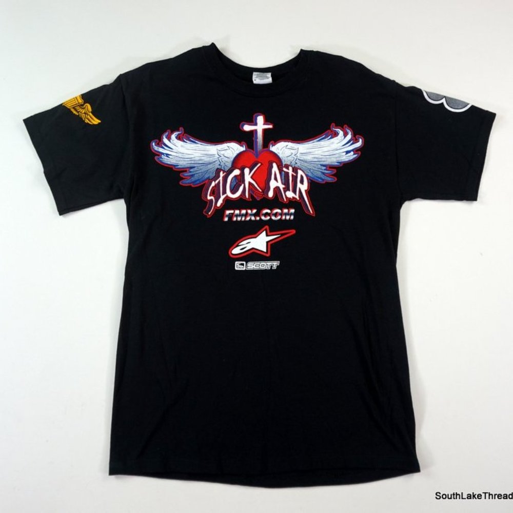 Scott Murray Sick Air Autographed Tour T-Shirt  Black Medium Moto Cross X-Games